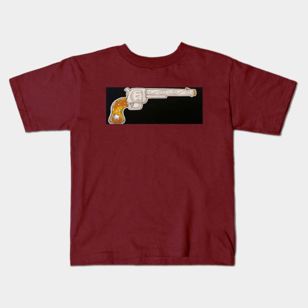 Tattoo Gun Slinger Art Kids T-Shirt by dustinPrime